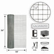Garden Zone Garden Craft Galvanized Hardware Cloth, 36in x 50ft, 1/2in x 1/2in Openings