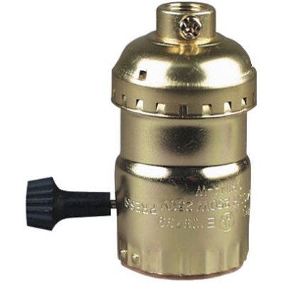 Pass & Seymour Electrolier Medium Base Metal Shell Lamp Holder, 250 Watt