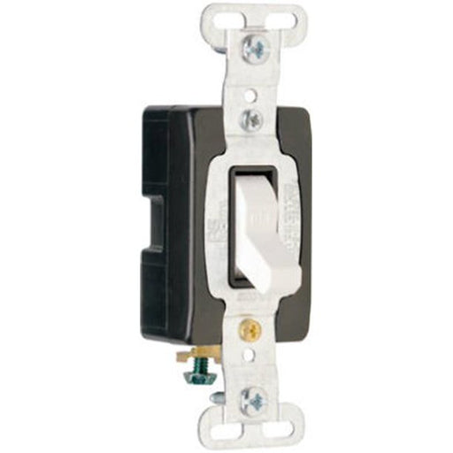 Pass & Seymour 15A Single Pole Toggle Switch, White WHITE / 15A