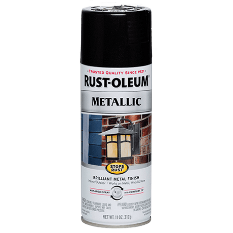 RUST-OLEUM 12 OZ Stops Rust Metallic Spray Paint - Black Night BLACK_NIGHT