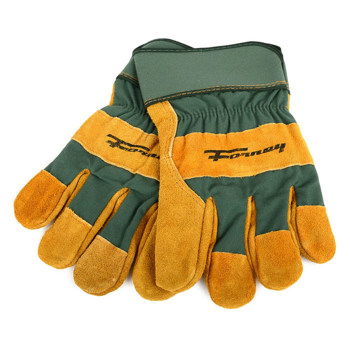 Forney Premium Cowhide Leather Palm Work Gloves (Men's L)