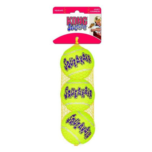 Kong Air Dog Squeaker Tennis Ball Dog Toy, Medium, 3 pack
