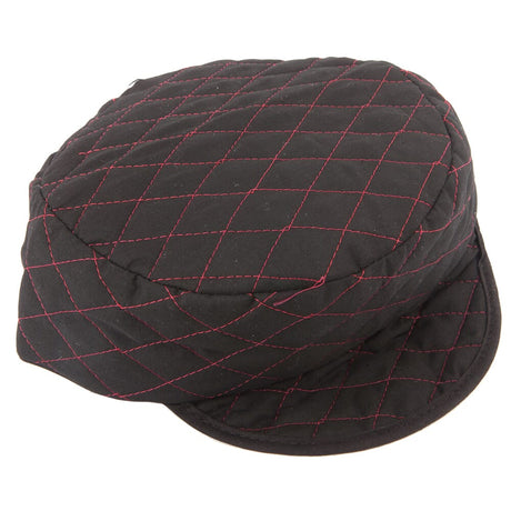 Forney Quilted Black Skull Cap, Size 7-3/8