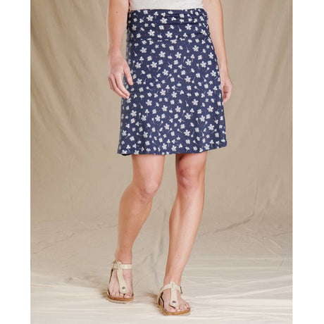 Toad & Co Women's Chaka Skirt True Navy Tossed Floral Print