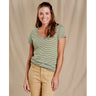 Toad & Co Women's Marley II SS Tee Bronze Green Stripe