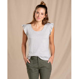 Toad & Co Women's Rufflita II Tee Heather Grey