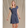 Toad & Co Women's Cue Wrap SS Dress True Navy Tossed Floral Print