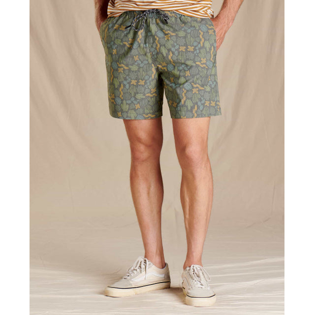 Toad & Co Men's Boundless Pull-On Short Olive Cactus Print