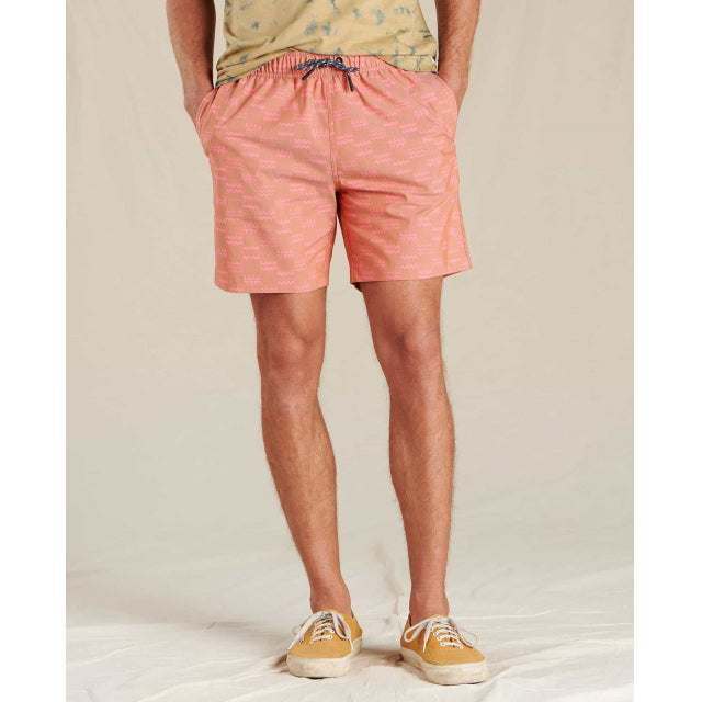 Toad & Co Men's Boundless Pull-On Short Rust well Print / S