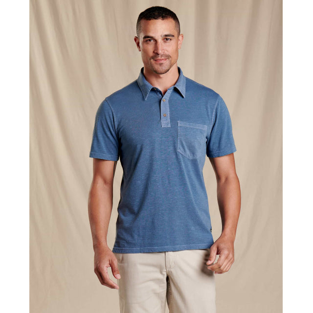 Toad & Co Men's Primo SS Polo High Tide Vintage Wash