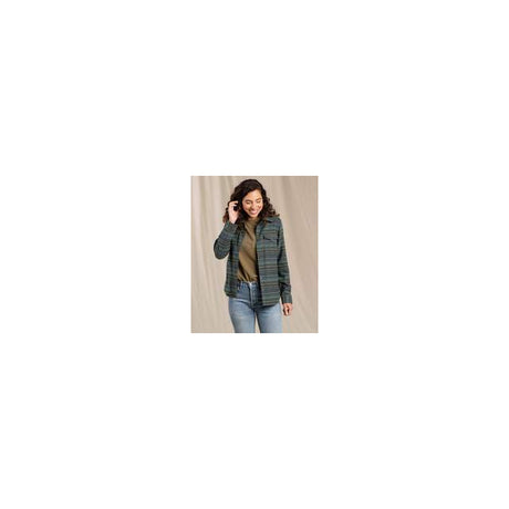 Toad & Co Women's Folk Yeah Shirt Jacket Desert Sky Stripe