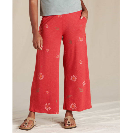 Toad&co Women's Chaka Wide Leg Pant Canoe Gerbera Print