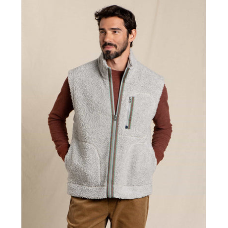 Toad & Co Men's Sespe Sherpa Vest Light Heather Grey II