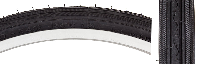 Sunlite K40 24` ROAD TIRE BLACK/BLACK / 24X1_3/8