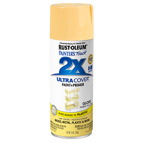 RUST-OLEUM 12 OZ Painter's Touch 2X Ultra Cover Gloss Spray Paint - Gloss Warm Yellow WARM_YELLOW