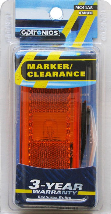Optronics Surface Mount Marker/Clearance Light with Reflex, Yellow AMBER