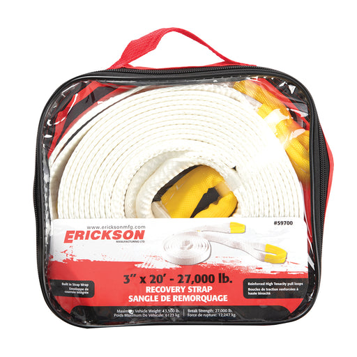 Erickson 3″ x 20′  27,000 lb Recovery Strap / 3INX20FT