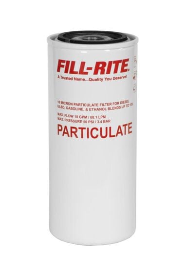 Fill-rite Fuel Filter, 3/4 In Connection, Npt, 18 Gpm, 10 Um, Metal Head