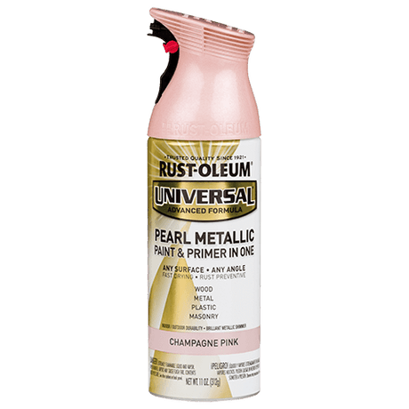 RUST-OLEUM 11 OZ Universal Metallic Spray Paint - Champagne Pink CHAMPAGNE_PINK /  / PEARL_METALLIC