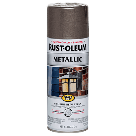 RUST-OLEUM 12 OZ Stops Rust Metallic Spray Paint - Dark Bronze DARK_BRONZE