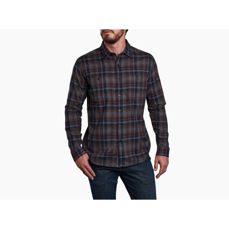 Kuhl Clothing Men's Fugitive Flannel LS Rustic Smoke