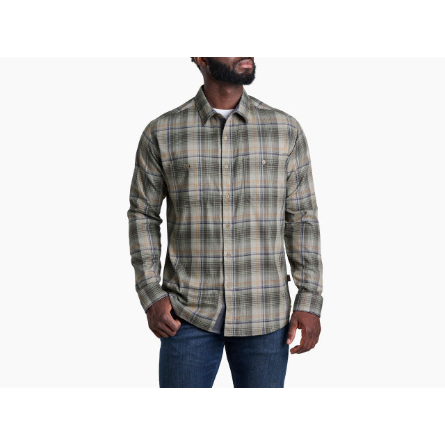 Kuhl Clothing Men's Fugitive Flannel LS Green Oasis