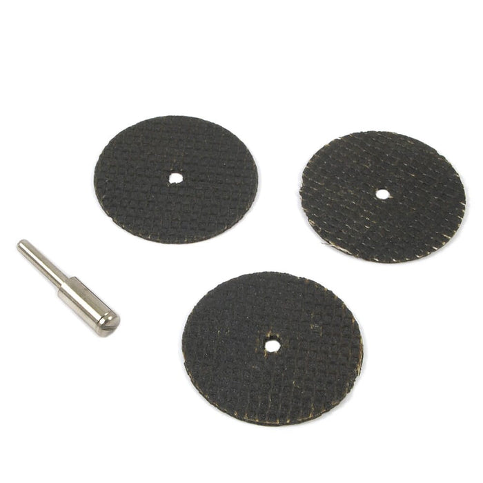 Forney Cut-Off Wheel Kit, 1-1/2 in with 1/8 in Mandrel, 4-Piece