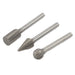 Forney Mini-Rotary File Set with 1/8 in Shaft, 3 Piece