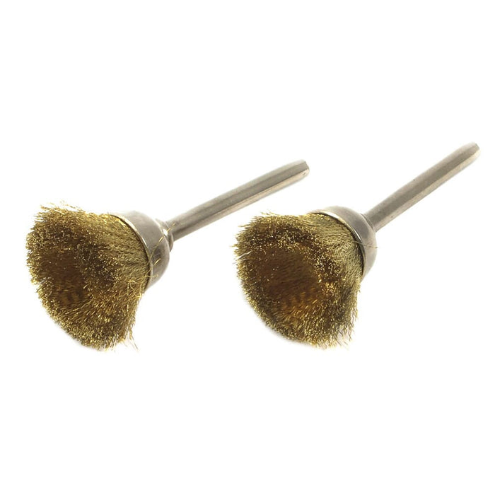 Forney Cup Brush Set, Brass, 2-Piece