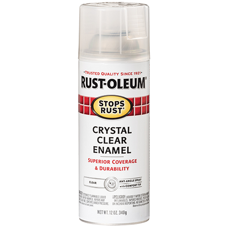 RUST-OLEUM 12 OZ Stops Rust Protective Enamel Spray Paint - Crystal Clear CRYSTAL_CLEAR