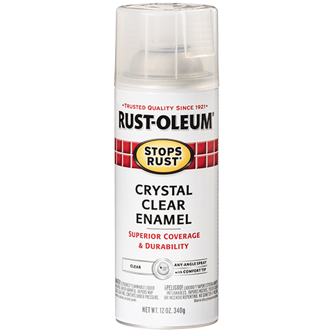 RUST-OLEUM 12 OZ Stops Rust Protective Enamel Spray Paint - Crystal Clear CRYSTAL_CLEAR 