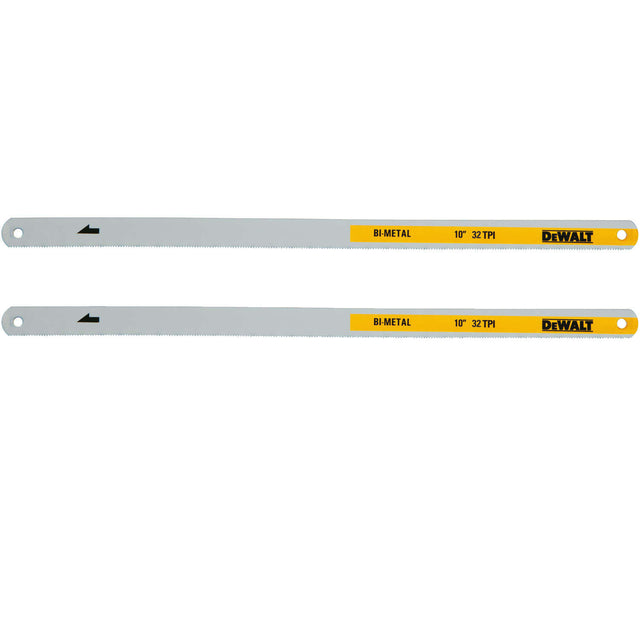 DeWalt 10 in. Bi-Metal Hacksaw Blades 32 TPI - 2 PACK