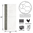 Garden Zone Garden Craft Steel Poultry Netting, 48in x 25ft, 1in Hexagonal Openings