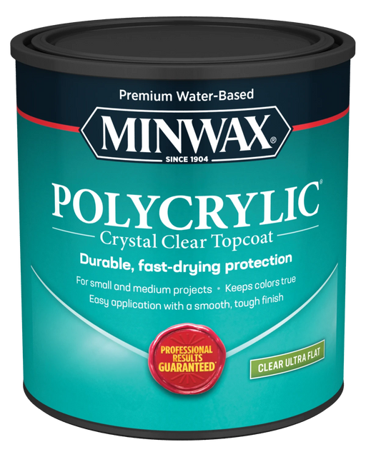 Minwax Polycrylic Protective Finish HALF PINT - ULTRA FLAT - CLEAR CLEAR /  / FLAT