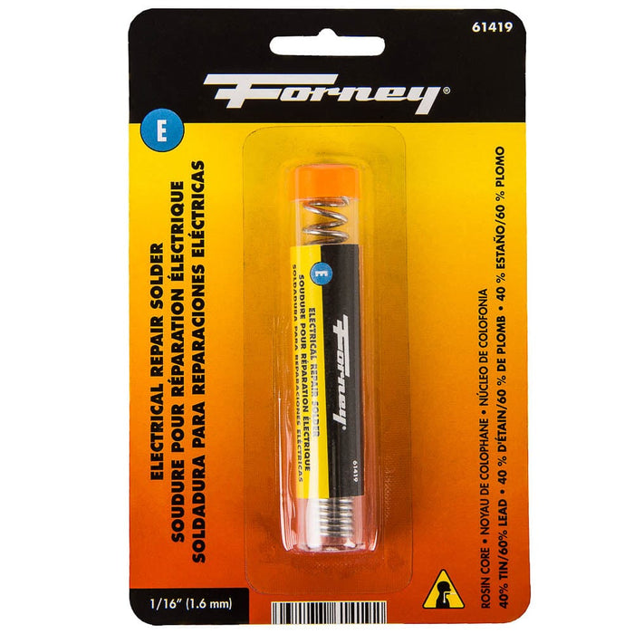 Forney Solder, Electrical Repair, Rosin Core, 1/16 in, .75 Ounce