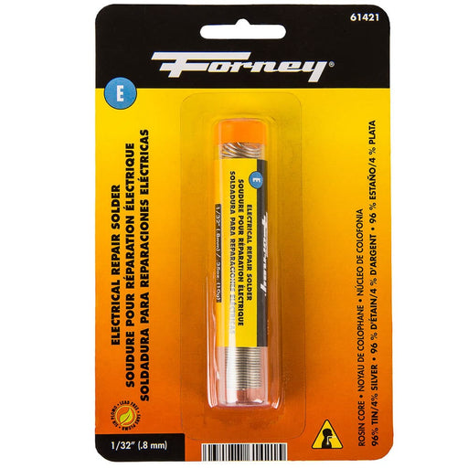 Forney Solder, Lead Free (LF), Electrical Repair, Rosin Core, 1/32 in, .35 Ounce