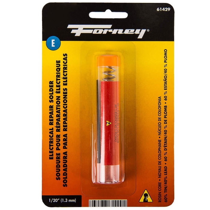 Forney Solder, Electrical Repair, Rosin Core, 1/20 in, .3 Ounce