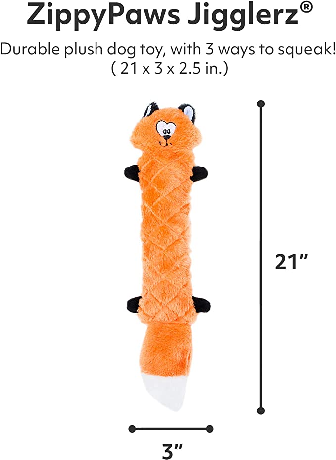 Zippy Paws Jigglerz Fox Dog Toy