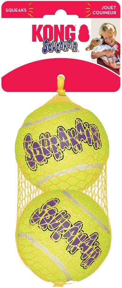 Kong SqueakAir Tennis Ball Dog Toy, Large, 2 pack BALL