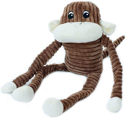 Zippy Paws Spencer the Crinkle Monkey, Large, Brown
