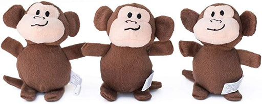 Zippy Paws Miniz Monkey 3-Pack Dog Toys