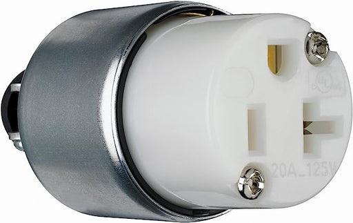 Pass & Seymour 20A 125V Heavy Duty Armored Connector WHITE / 20A