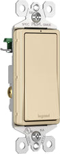 Pass & Seymour 15A 120V Rocker Light Switch with LED Locator Light, Ivory GREEN / 15A