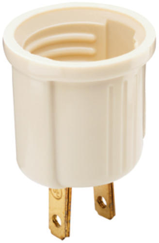 Pass & Seymour 15A Outlet to Edison Lampholder Adapter, Ivory IVORY
