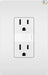 Pass & Seymour 15A Duplex Outlet with LED Night Light, White WHITE