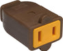 Pass & Seymour 15A 125V Straight Blade Connector, Brown 15A
