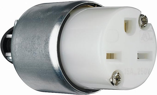 Pass & Seymour 15A 250V Armored Connector WHITE