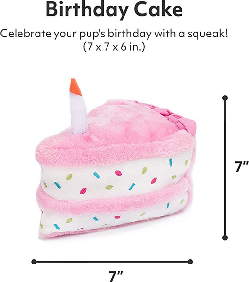 Zippy Paws Birthday Cake Dog Toy, Pink PINK