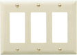 Pass & Seymour 3 Gang Decorator Wall Plate, Ivory