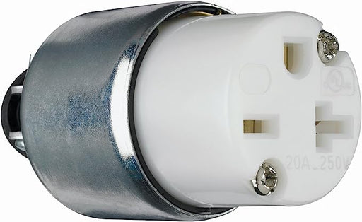 Pass & Seymour 20A 250V Armored Connector WHITE / 20A